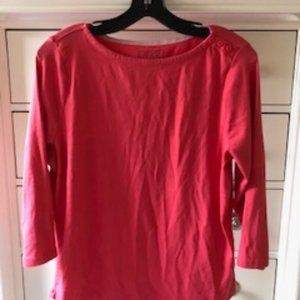 Charter Club Peach 3/4 Sleeve Top